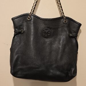 Tory Burch Black Leather Shoulder Bag